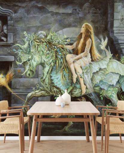 Lady Riding Leaf Horse Lady Riding Leaf Horse