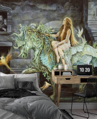 Lady Riding Leaf Horse Lady Riding Leaf Horse