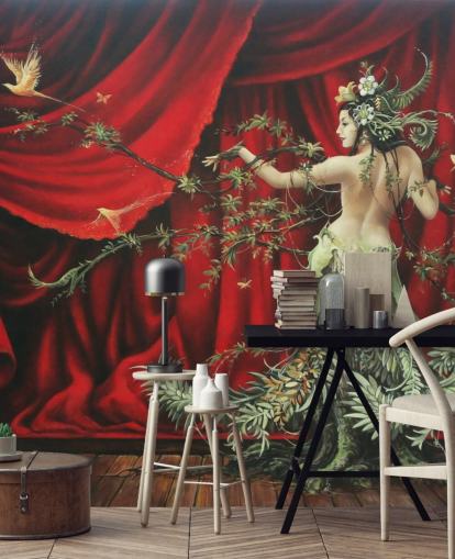 Tre Kvinne Fantasy Danser Bakgrunn