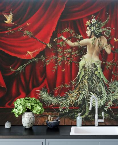 Træ Kvinde Fantasy Danser Baggrund