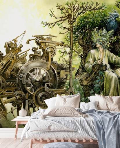 Fondo de pantalla de rey del bosque de fantasía