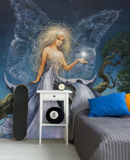 Papel pintado de hadas azules Papel pintado de hadas azules