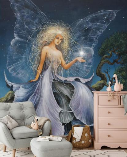 Blue Fairy behang