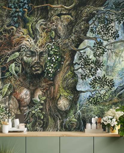 Merlin Tree Fantasy Baggrund