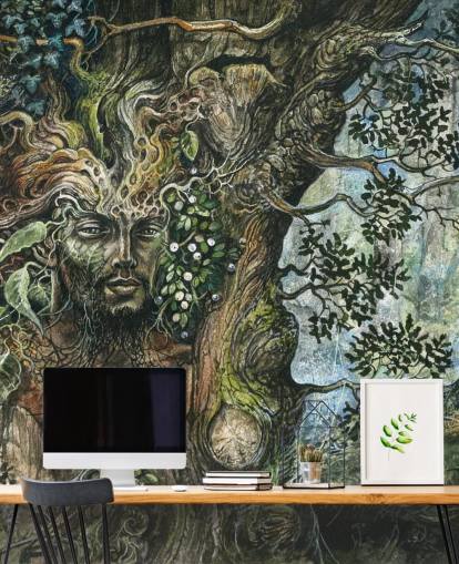 Merlin Tree Fantasy Bakgrund