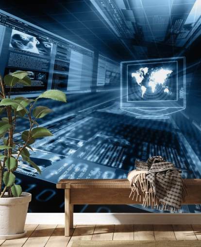 Decorazione murale con Internet Concept