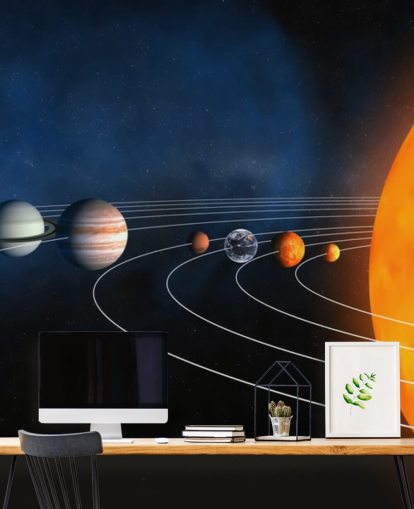 papier peint mural éducatif sur la planète appelé Complete Solar System pour les chambres d'enfants et les écoles papier peint mural éducatif sur la planète appelé Complete Solar System pour les chambres d'enfants et les écoles