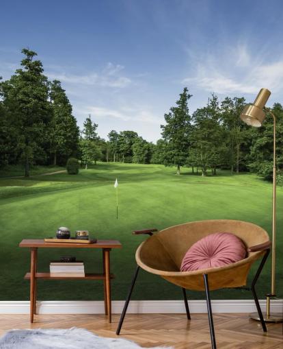 Mural Puesta de sol tranquila, club de golf Mill Green, Hertfordshire, Inglaterra Mural Puesta de sol tranquila, club de golf Mill Green, Hertfordshire, Inglaterra