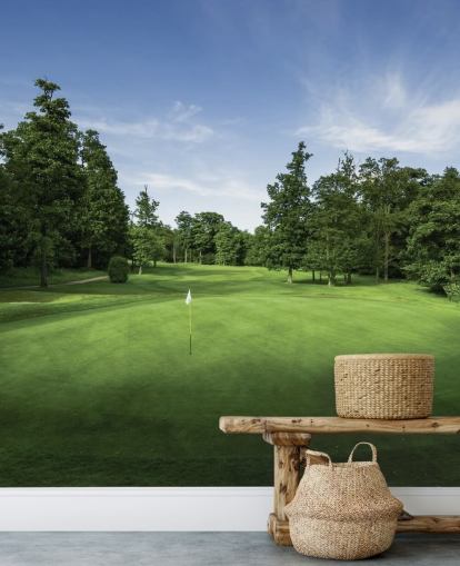 Mural Puesta de sol tranquila, club de golf Mill Green, Hertfordshire, Inglaterra