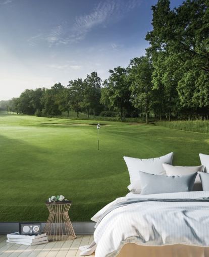 Mural de pared Amanecer tranquilo, club de golf Oak Park, Surrey, Inglaterra Mural de pared Amanecer tranquilo, club de golf Oak Park, Surrey, Inglaterra