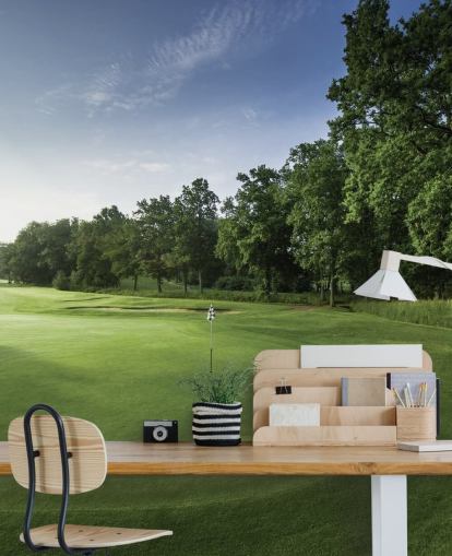 Mural de pared Amanecer tranquilo, club de golf Oak Park, Surrey, Inglaterra