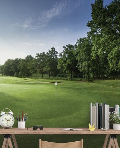 Mural de pared Amanecer tranquilo, club de golf Oak Park, Surrey, Inglaterra Mural de pared Amanecer tranquilo, club de golf Oak Park, Surrey, Inglaterra