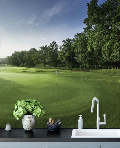 Mural de pared Amanecer tranquilo, club de golf Oak Park, Surrey, Inglaterra Mural de pared Amanecer tranquilo, club de golf Oak Park, Surrey, Inglaterra