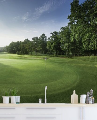 Mural de pared Amanecer tranquilo, club de golf Oak Park, Surrey, Inglaterra Mural de pared Amanecer tranquilo, club de golf Oak Park, Surrey, Inglaterra