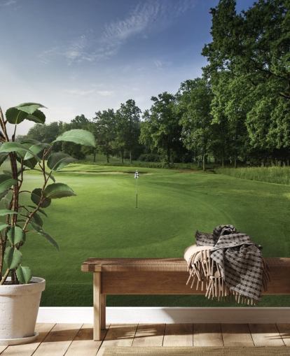 Mural de pared Amanecer tranquilo, club de golf Oak Park, Surrey, Inglaterra