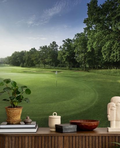 Mural de pared Amanecer tranquilo, club de golf Oak Park, Surrey, Inglaterra Mural de pared Amanecer tranquilo, club de golf Oak Park, Surrey, Inglaterra