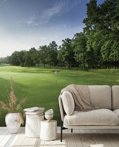 Mural de pared Amanecer tranquilo, club de golf Oak Park, Surrey, Inglaterra