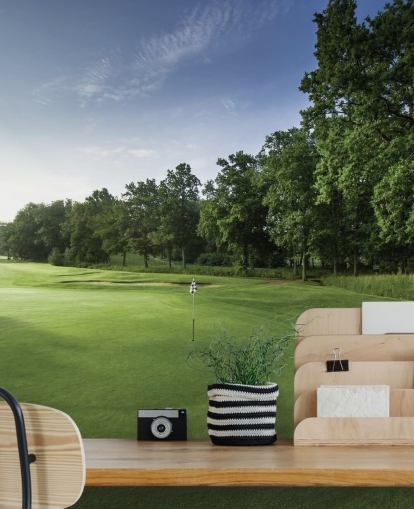 Rolig soloppgang, Oak Park Golf Club, Surrey, England Veggmaleri