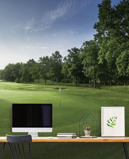 Decorazione murale Tranquil Dawn, Oak Park Golf Club, Surrey, Inghilterra