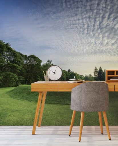 Wortley Sunset, Wortley Golf Club, Yorkshire del Sur, Inglaterra Fondo de pantalla