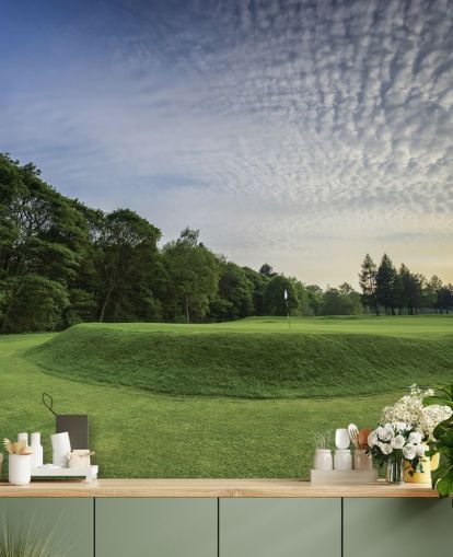 Wortley Sunset, Wortley Golf Club, Yorkshire del Sur, Inglaterra Fondo de pantalla