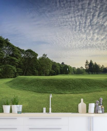 Wortley Sunset, Wortley Golf Club, Yorkshire del Sur, Inglaterra Fondo de pantalla