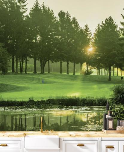 Sunset Golf Course Wallpaper