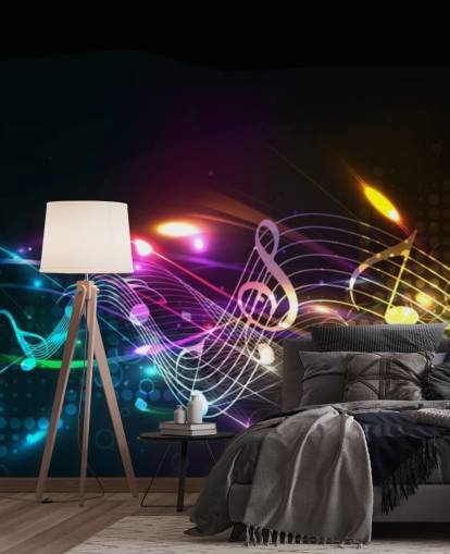 colourful notes on black background wallpaper