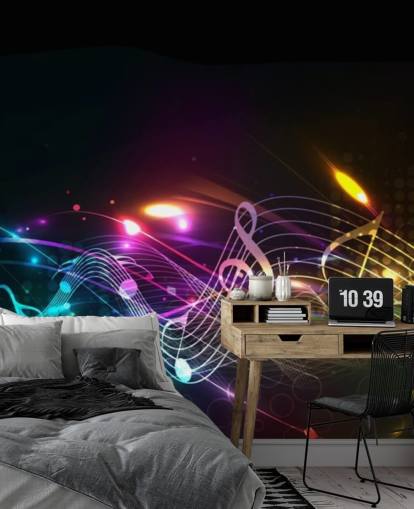 kleurrijke noten op zwart achtergrondbehang