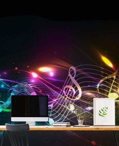 colourful notes on black background wallpaper