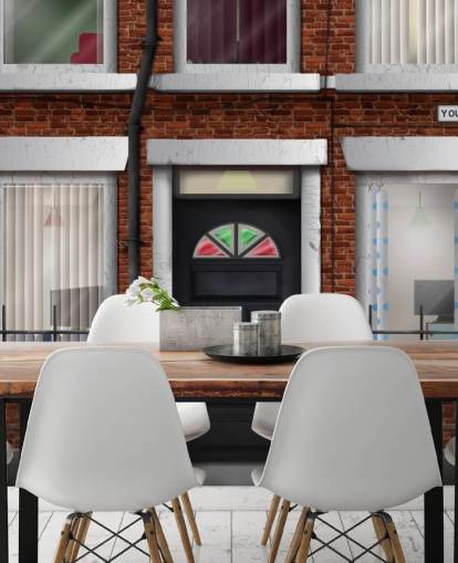 Case a schiera Terraced Hpuses Wallpaper 