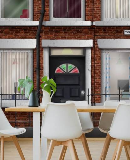 Radhus Terraced Hpuses Wallpaper 