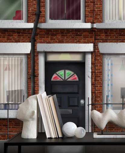 Reihenhäuser Terraced Hpuses Wallpaper 