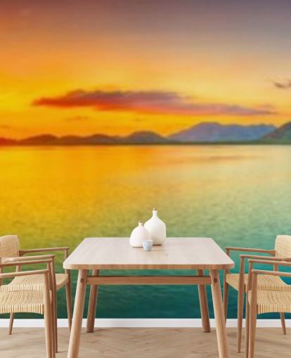 fondo de pantalla espectacular cielo naranja y azul