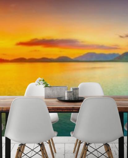 dramatische orange und blauer Himmel Tapete dramatische orange und blauer Himmel Tapete