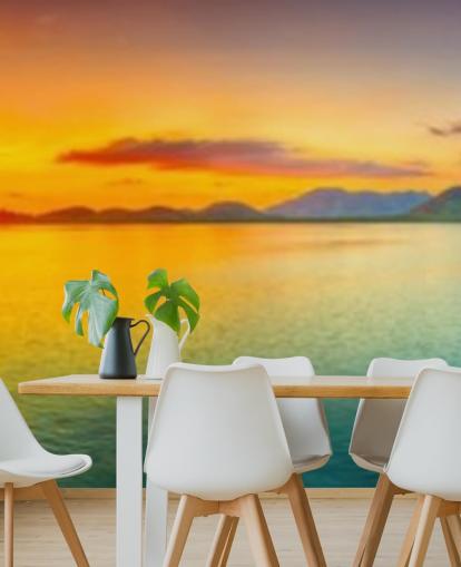 papier peint dramatique ciel orange et bleu papier peint dramatique ciel orange et bleu