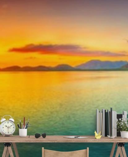 papier peint dramatique ciel orange et bleu papier peint dramatique ciel orange et bleu