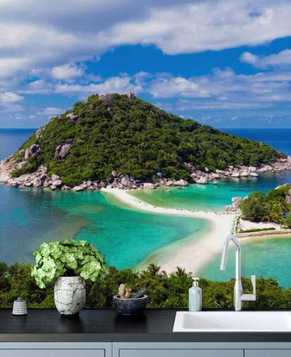 Vue sur les Caraïbes Murale de plage