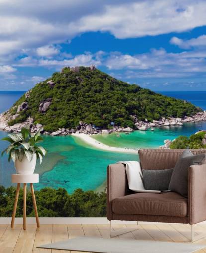 Caribische uitzicht Muurschildering