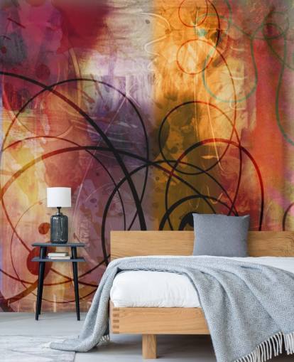 Papel pintado abstracto colorido remolino