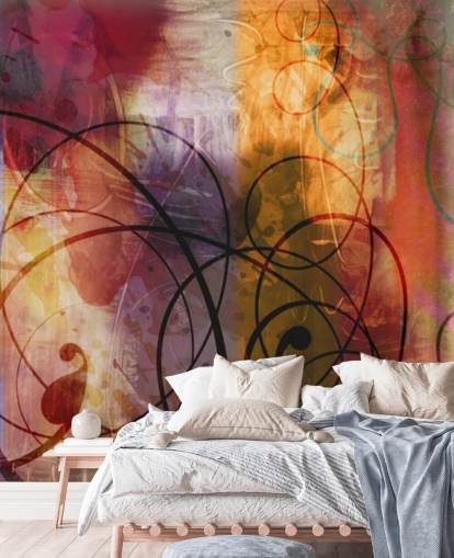 Farverige Swirl Abstrakt Baggrund