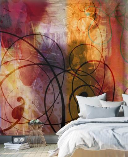 Kleurrijk Swirl Abstract Behang Kleurrijk Swirl Abstract Behang