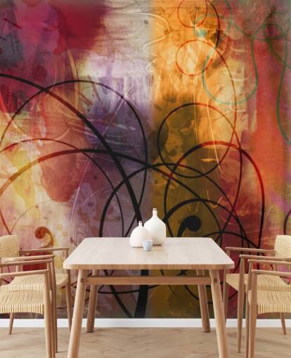 Kleurrijk Swirl Abstract Behang