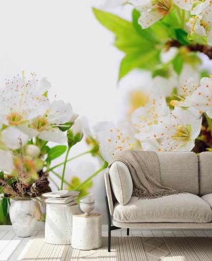 Papel de Parede White Plum Blossom Papel de Parede White Plum Blossom