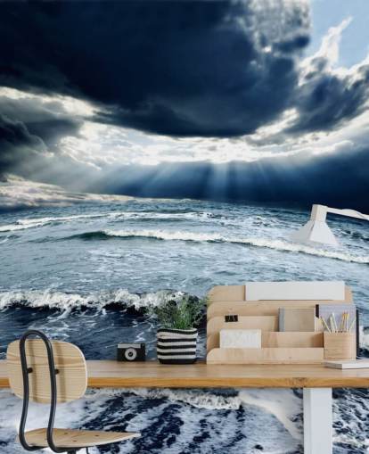 Ocean Storm Dark Sky Wallpaper