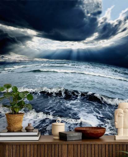 Ocean Storm Dark Sky Wallpaper