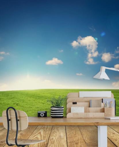 Blue Sky and Green Garden Wall Mural