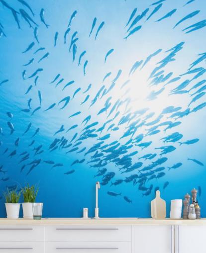 Papel de Parede Fish School Papel de Parede Fish School