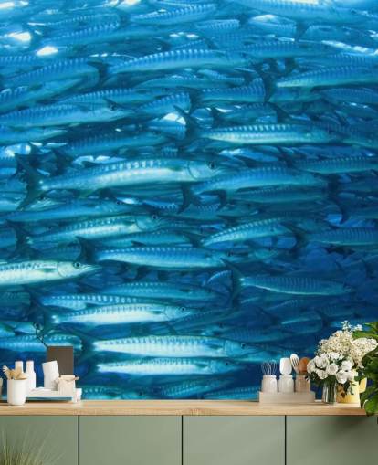 Shiny Fish Group Behang