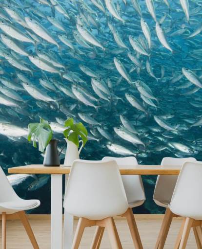 School of Grey Fish Wallpaper